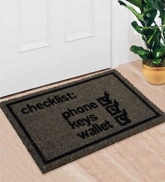 Grey Coir 24 x 16 Inch Premium Quality Heavy Duty Door Mat