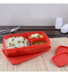 Plastic 100 ML Tiffin Box - Set of 3