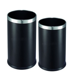 7 & 11 Litres Stainless Steel Open Dustbin, Set of 2