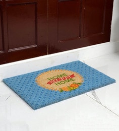 Turquoise Coir Premium Quality Gerbera 16 x 24 Inches Door Mat