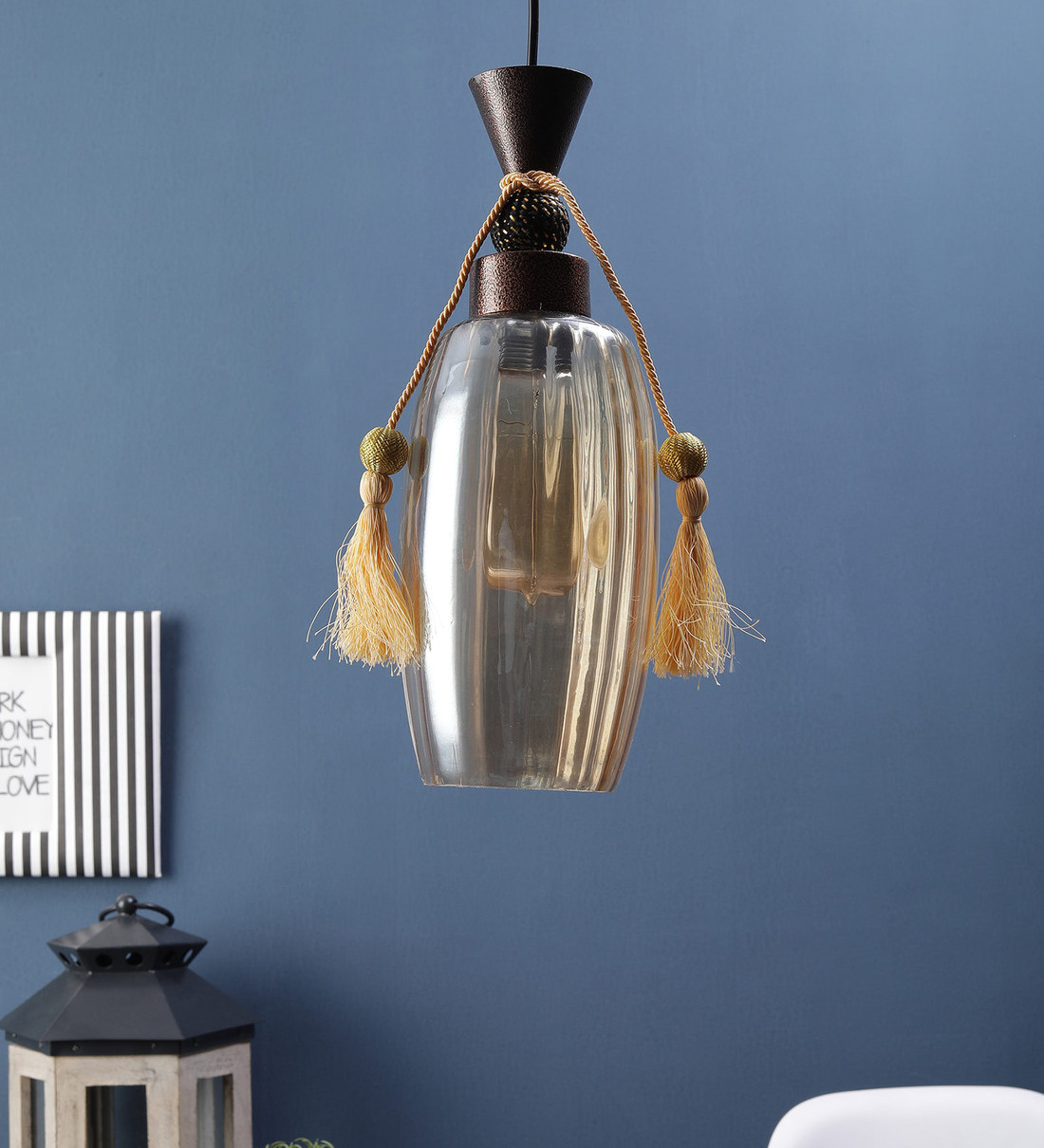 Alps Brown Metal Hanging Light,Share By Eliante by Jainsons Lights