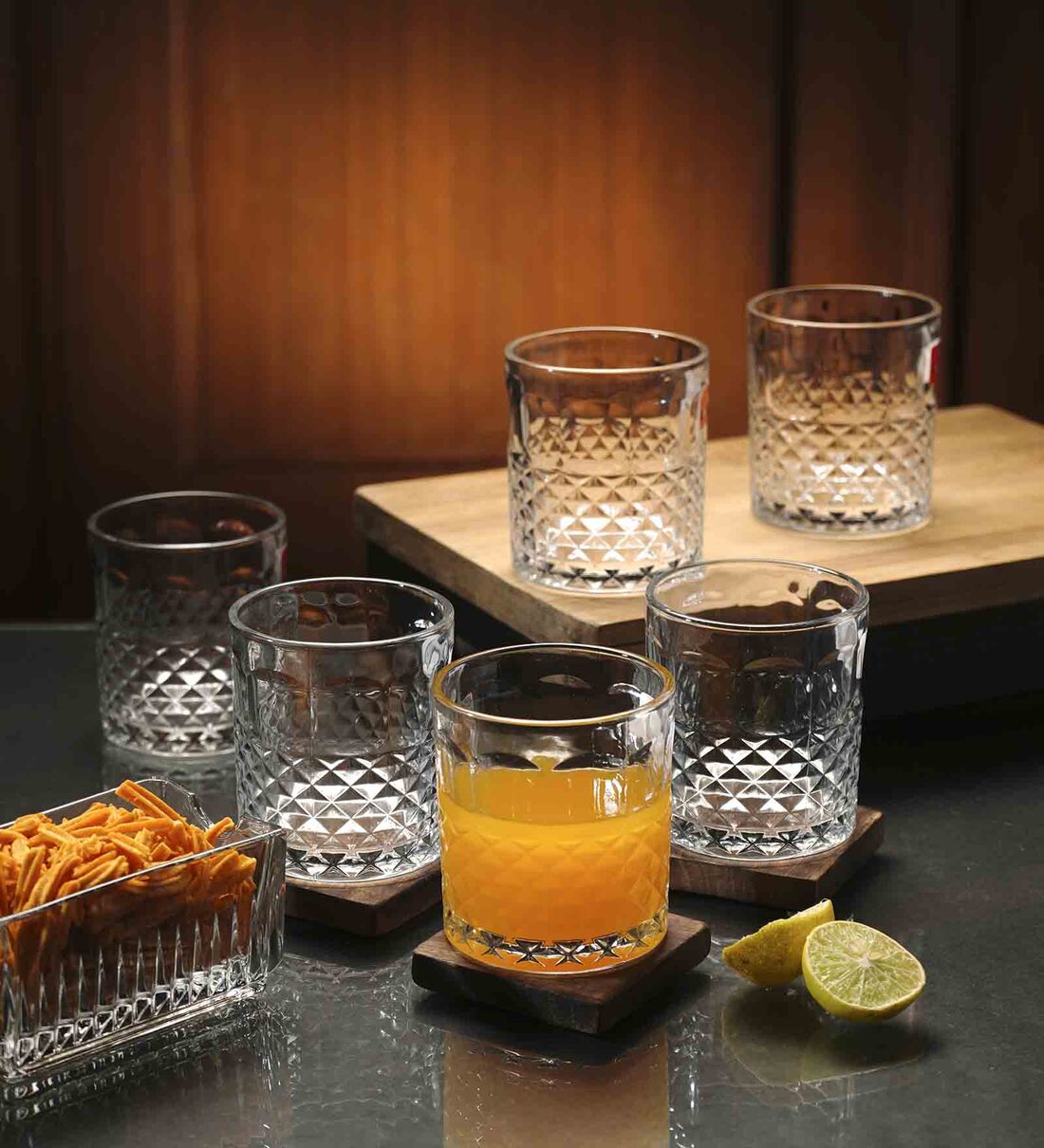 Walse Thumb 220Ml Transparent Glass (Set Of 6 ) Every Day Glasses,Share By Ceradeco