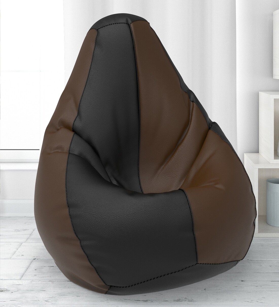 DropHug XXXL Bean Bag with Beans In Black & Brown,Share By ComfyBean