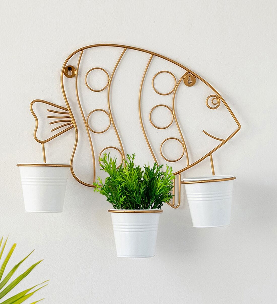 Fish Gold Iron (Set of 3) Planter,Share By ExclusiveLane