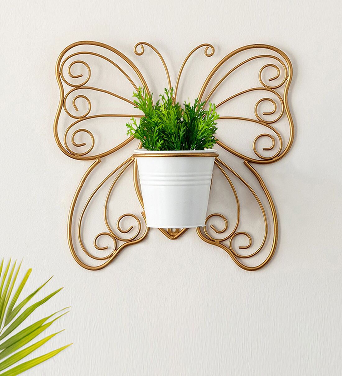 Titli Gold Iron Planter,Share By ExclusiveLane