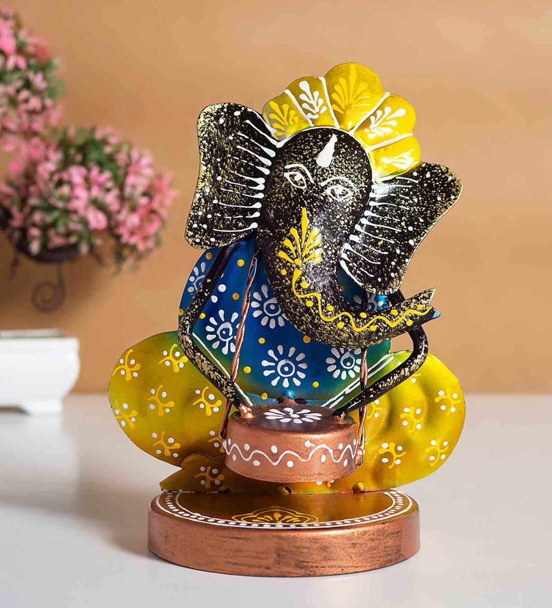 Multicolour Metal Ganesha Idol,Share By Golden Peacock