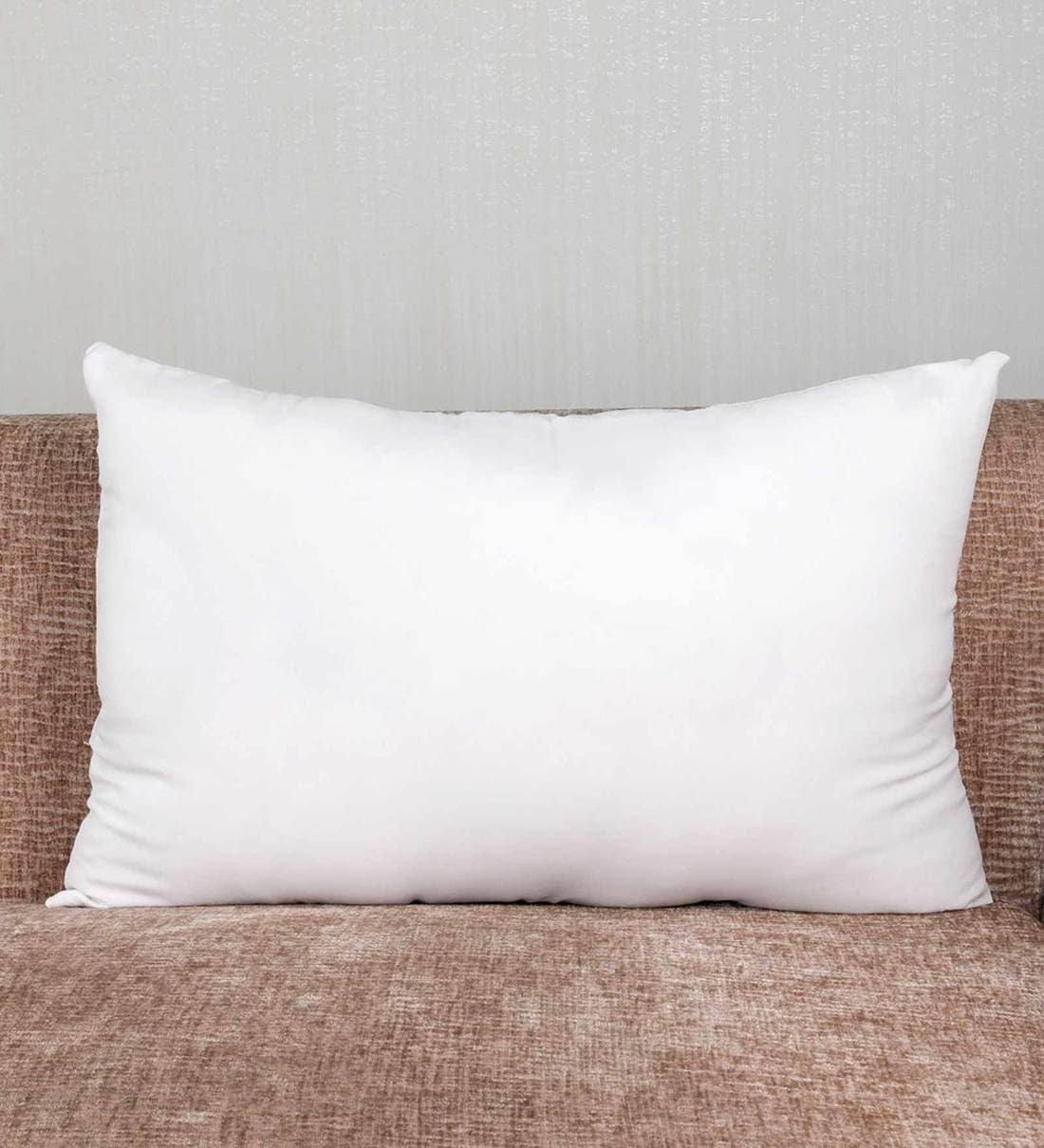 White Microfiber Filled Linen 13 x 19 Inches Cushion Insert,Share By My gift booth