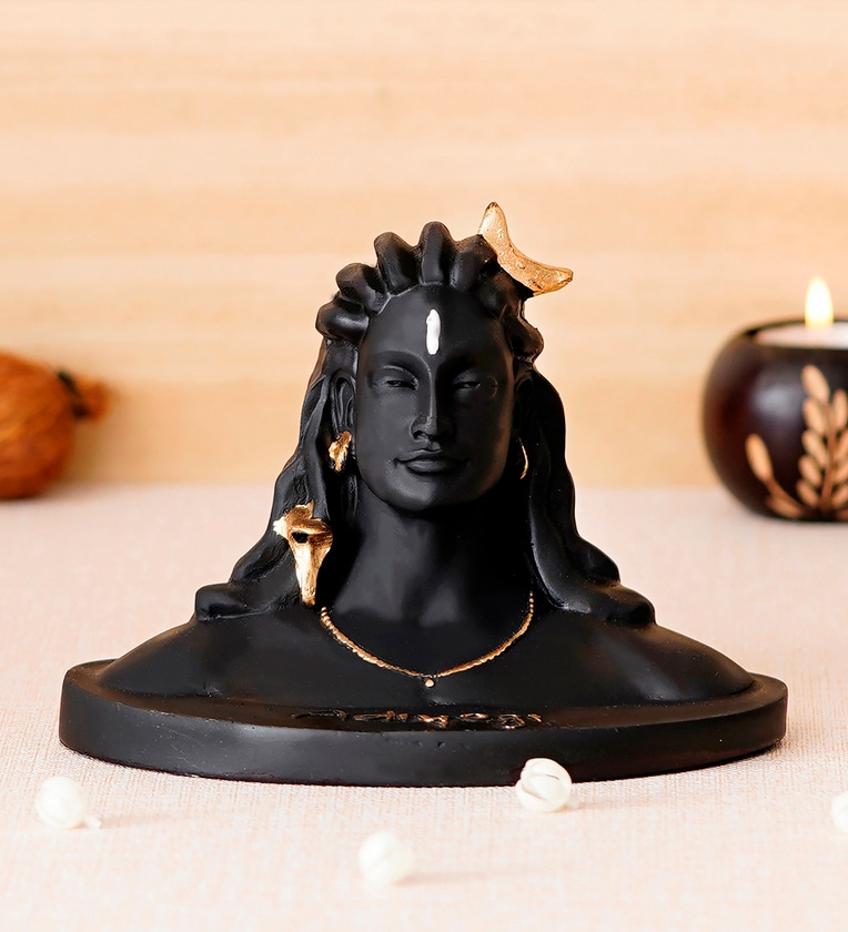 Lord Shiva Black Polyresin Idol,Share By eCraftIndia