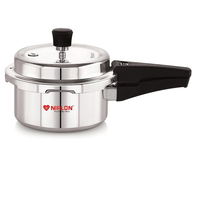 Silver 2 Ltrs Induction Base Outer Lid Aluminium Pressure Cooker,Share By Nirlon