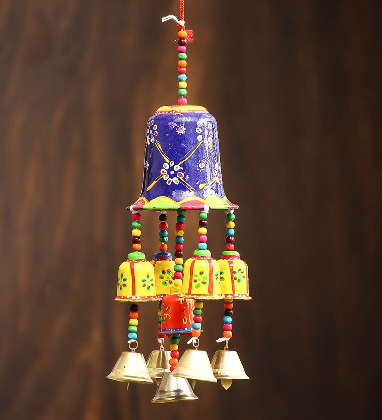 Multicolor Metal Handcrafted Decorative Hanging Bell,Share By eCraftIndia