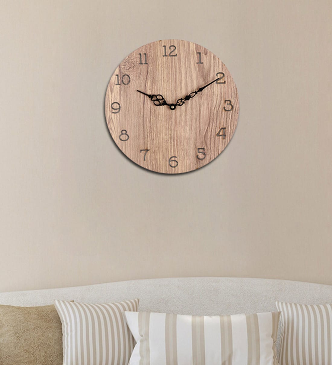 Brown Engineered Wood Analog Wall Clock,Share By Sehaz Artworks