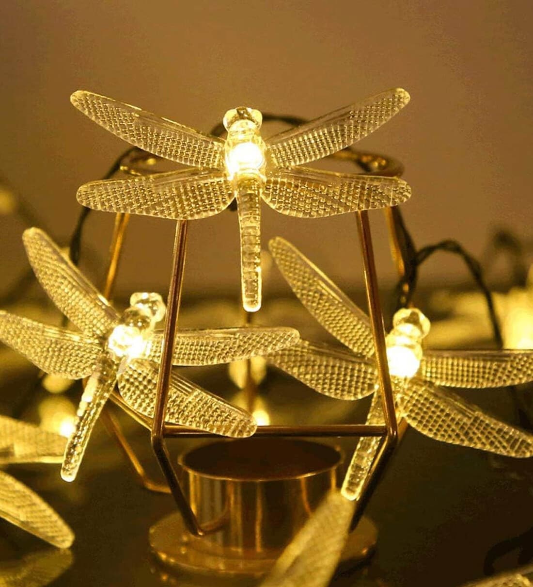 4 Mtrs 20 Led Dragonfly Warm White Battery Operated LED String Light,Share By Sinoman