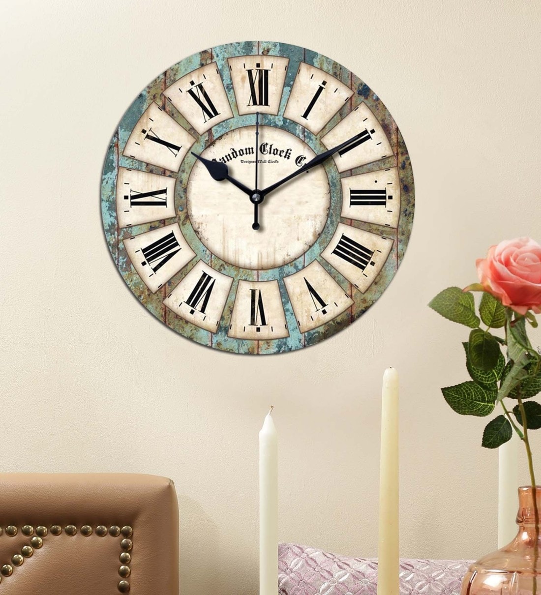 Multicolor Engineered Wood Analog Rough & Tough Wall Clock,Share By Random