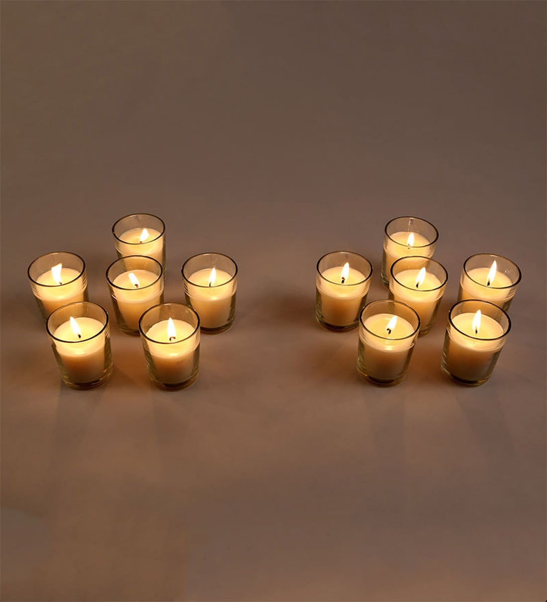 Pack of 12 Yellow Wax Scented Candles,Share By Hosley