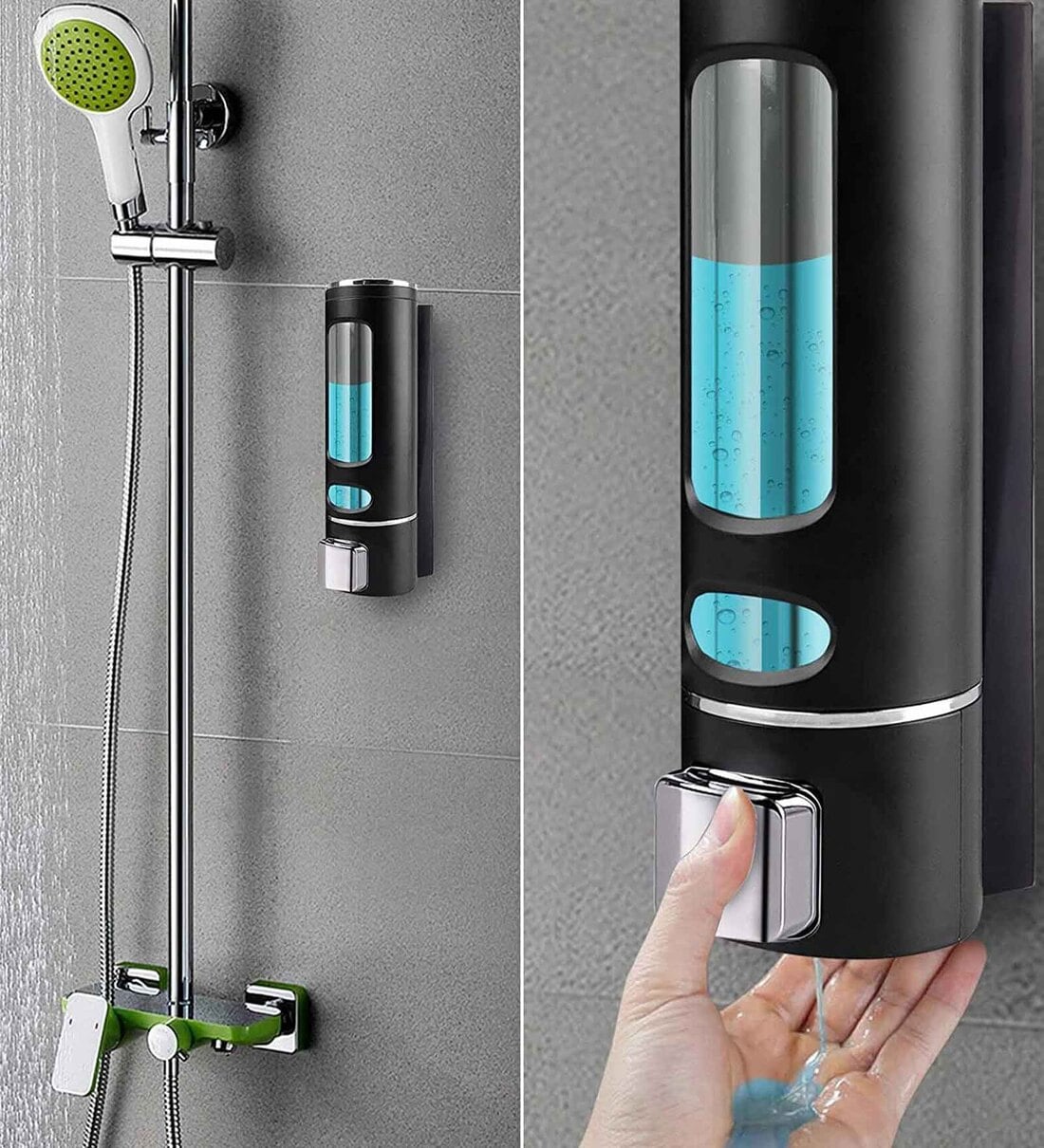 Black Plastic Soap Dispenser,Share By MFD Home Furnishing