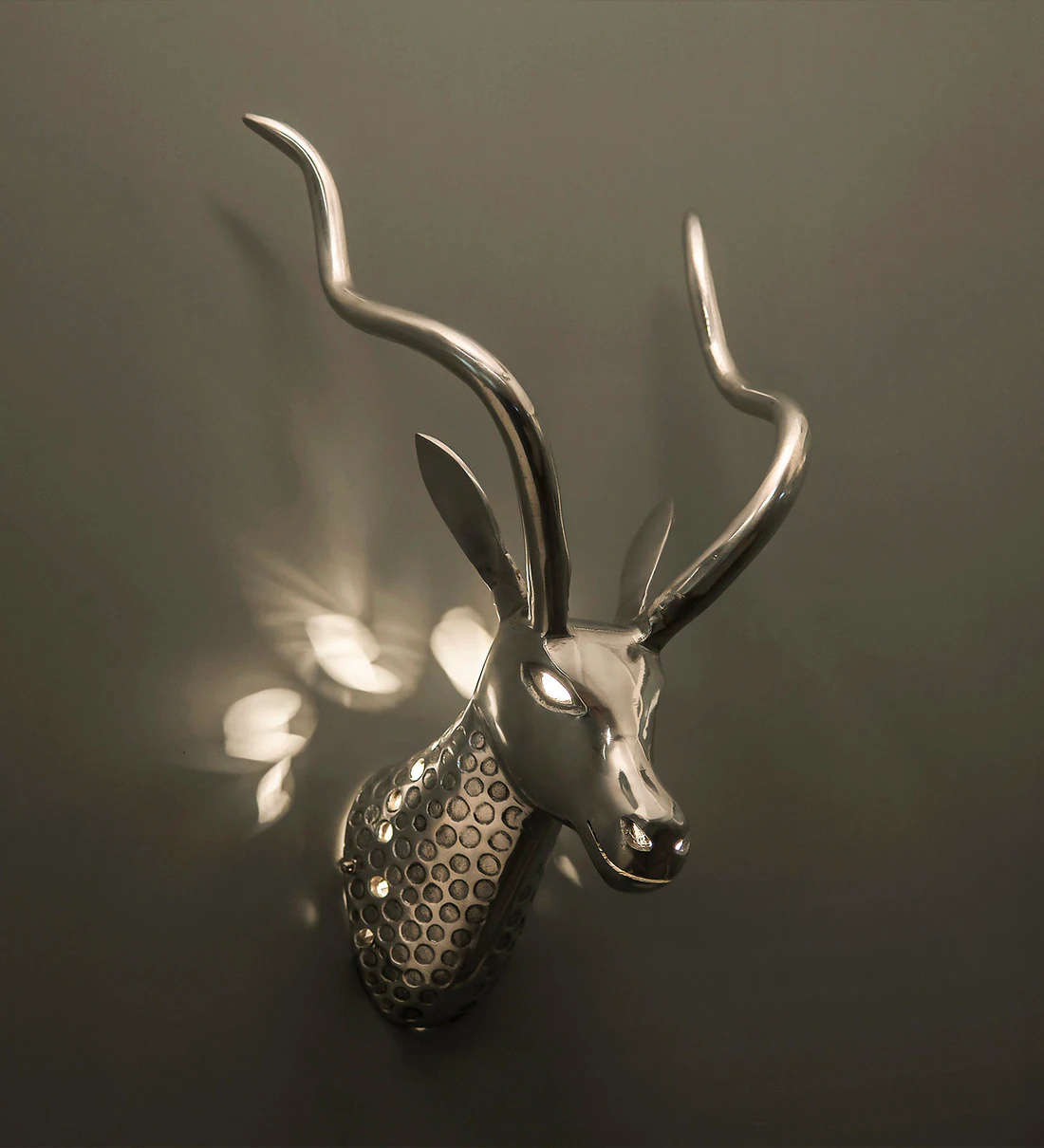 Venice Deer Silver Metal Novelty Wall Light,Share By Homesake