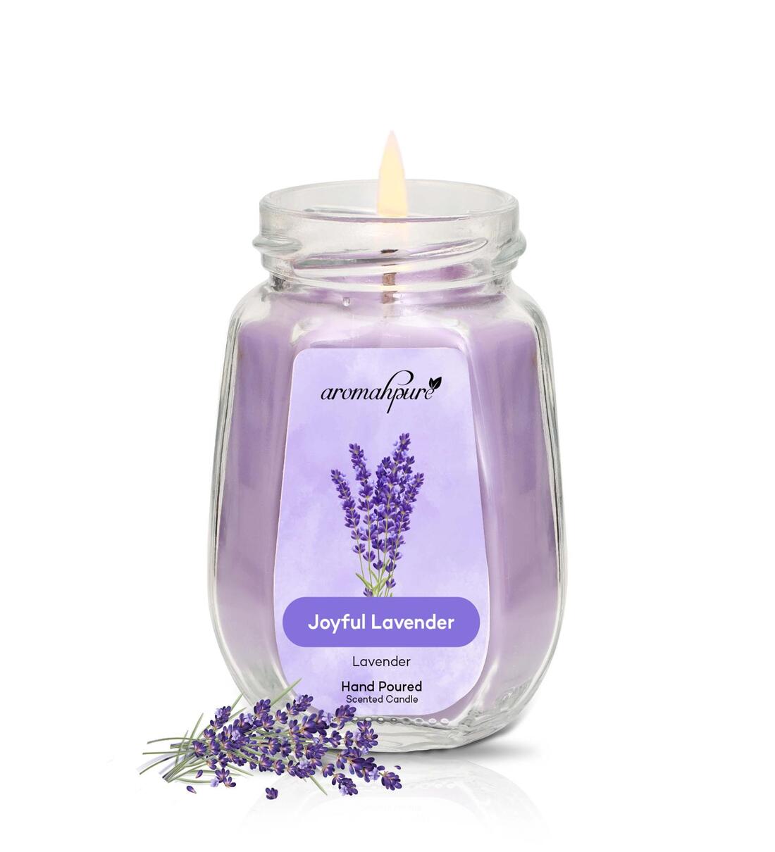 Lavender Aroma Purple Soy Wax Scented Candle,Share By Aromahpure