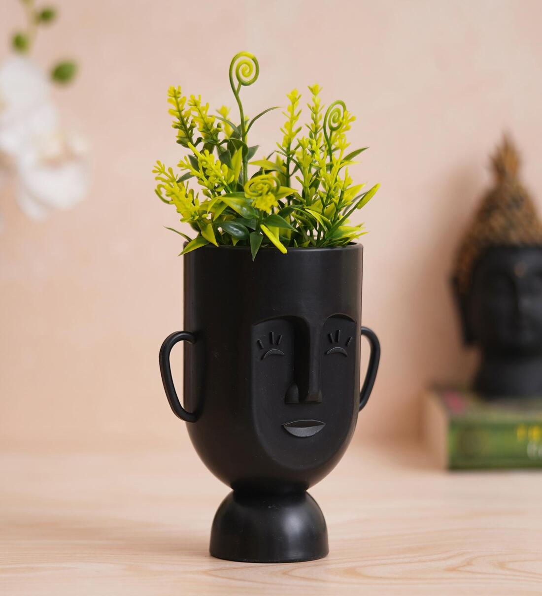 Black Plastic Desk Pot,Share By eCraftIndia