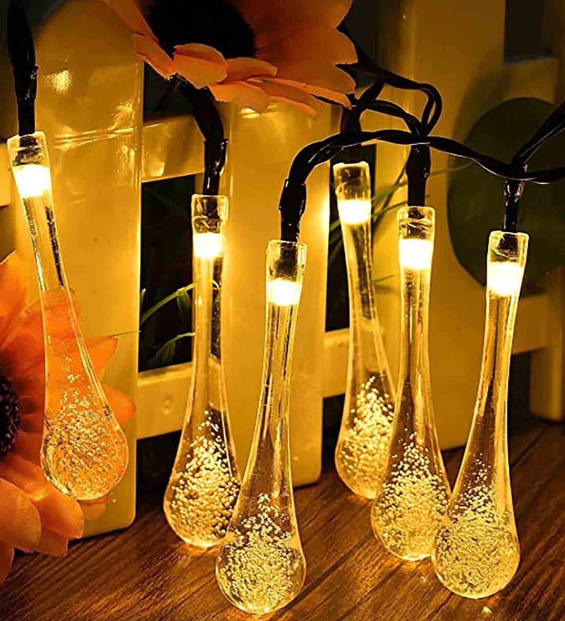 Yellow 5 Meter Water Drop LED String LightShare By Homesake