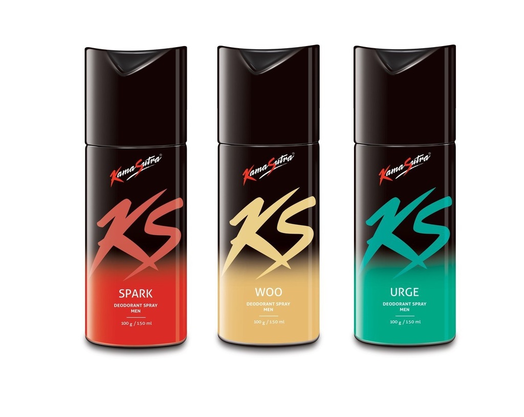 Kamasutra Spark, Woo, Urge Men's Deodorant Spray 150 ml Each (Pack Of 3)