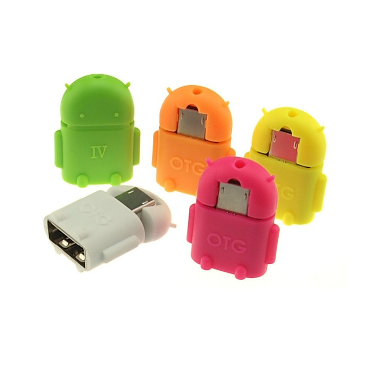 Snaptic Android Shaped Micro USB V8 OTG Connector Adapter