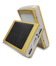 Probeatz Reliable 20LED With Solar Charging 20000 -mAh Li-Ion Solar Power Bank Gold