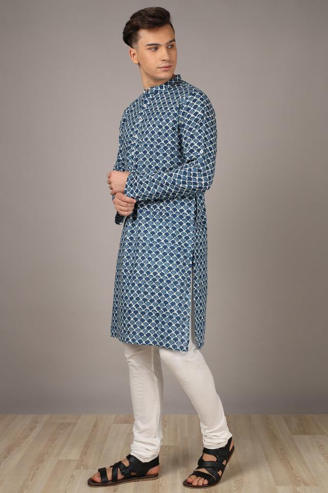 Bandeya - Printed Cotton Slim Fit Mens Casual Wear KurtaPrinted Cotton Slim Fit Mens Casual Wear Kurta