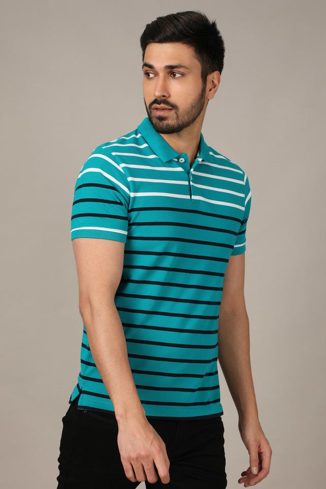 Stop - Stripes Cotton Blend Regular Fit Mens T-ShirtStripes Cotton Blend Regular Fit Mens T-Shirt