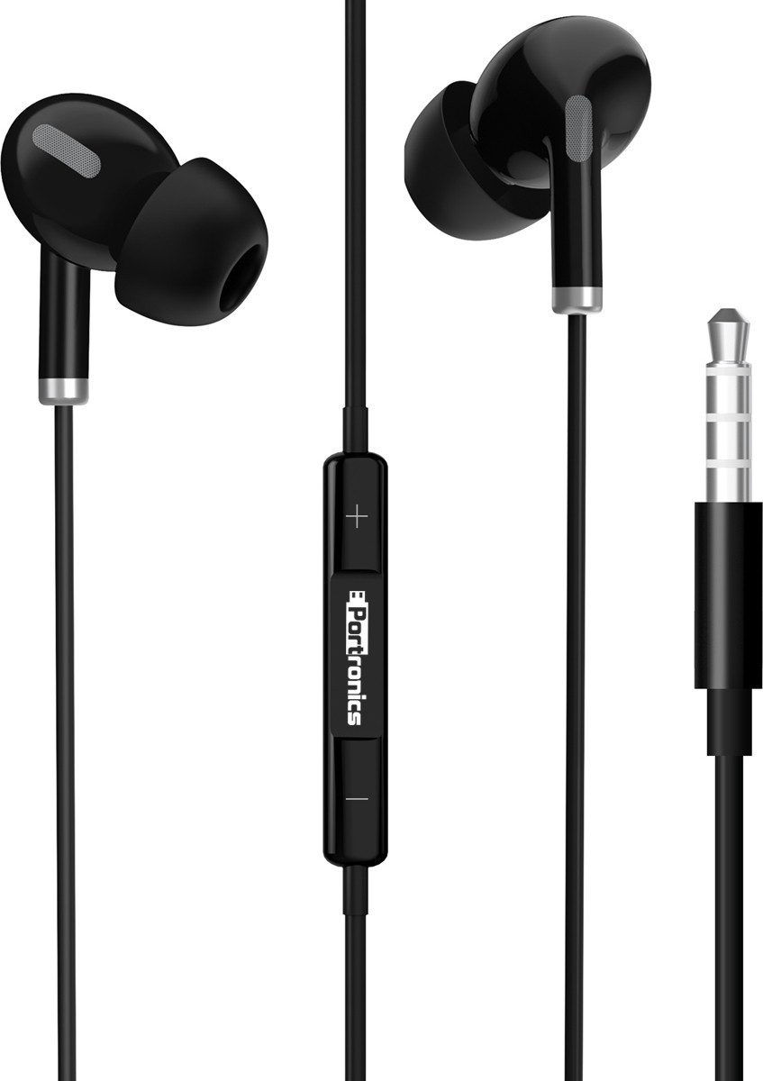 Portronics POR-1155 Conch Delta Wired Headset (Black, In the Ear)