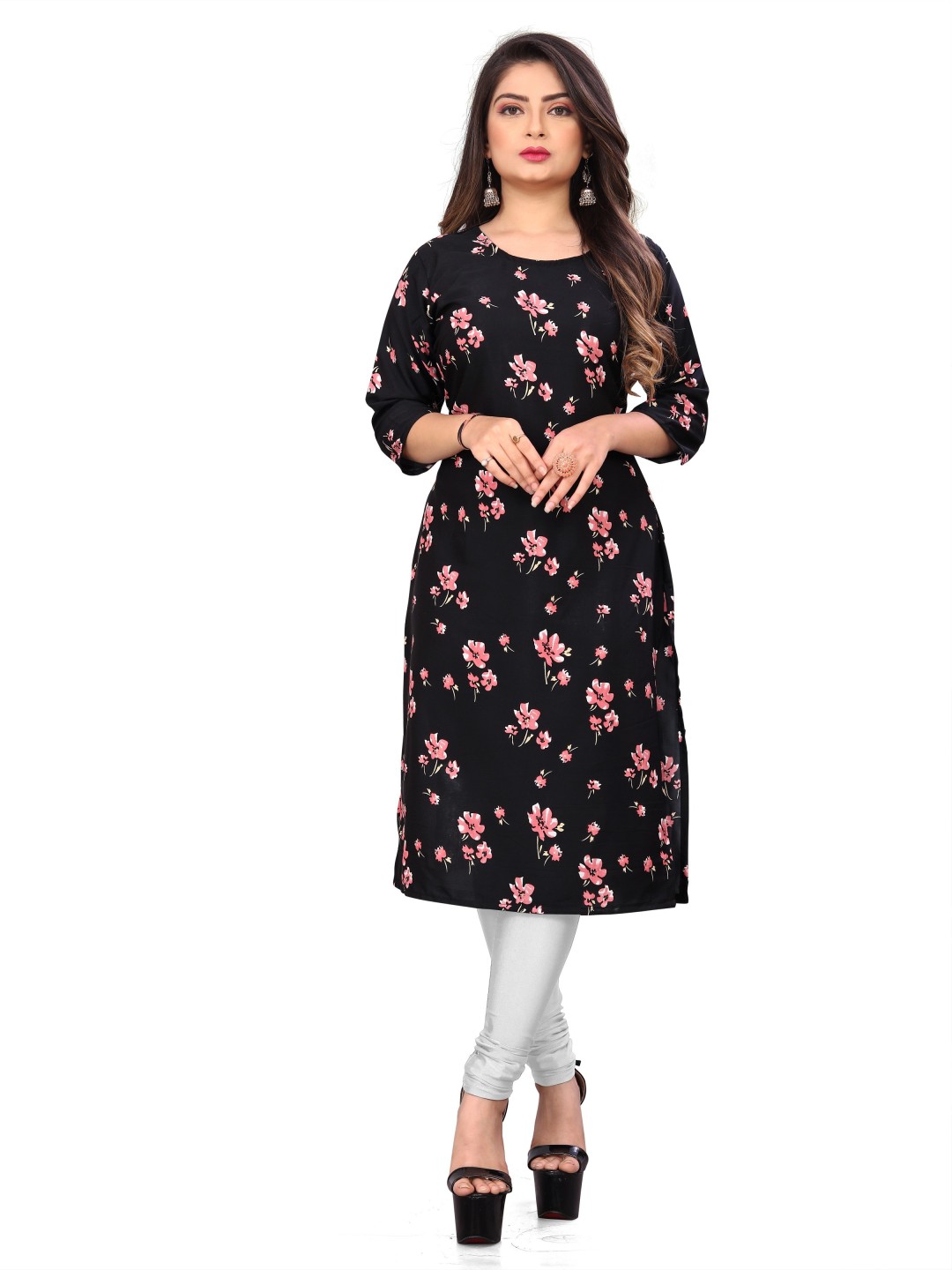 Women Floral Print Kurta (Multicolor)