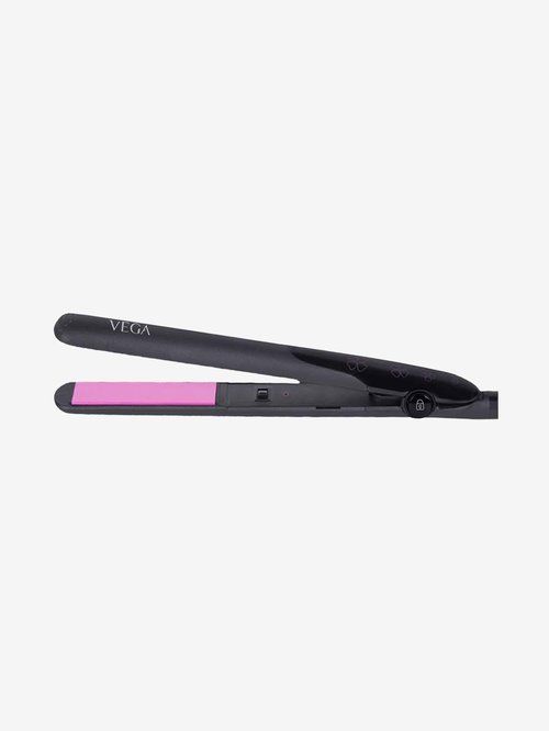 Vega VHSH-18 Ceramic Coated Hair Straightener (Black/Pink)