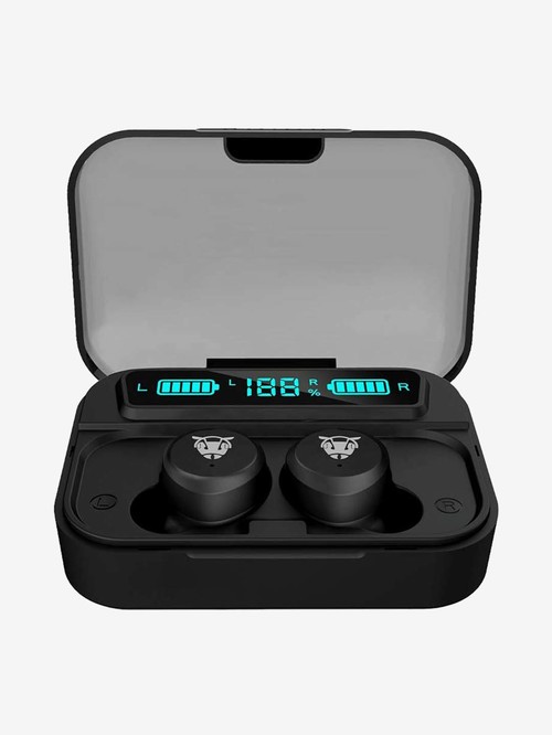 Ant Audio Wave Sports Wireless Bluetooth Earpods with Charging Case (TWS 800, Black)