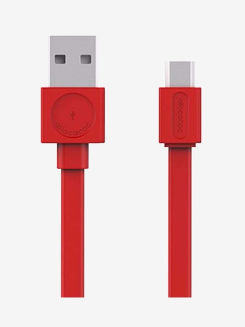 Allocacoc 1.5m Flat USB to Micro USB Cable (10452RD/USBMBC, Red)