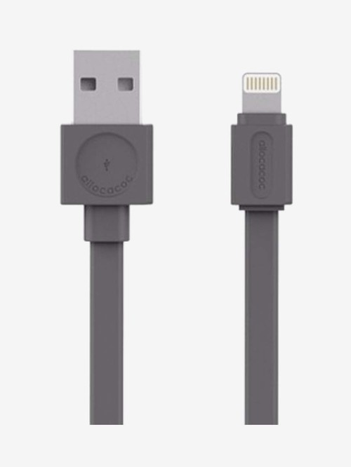 Allocacoc 1.5m Flat USB to Lightning Cable (10451RD/LGHTBC, Grey)