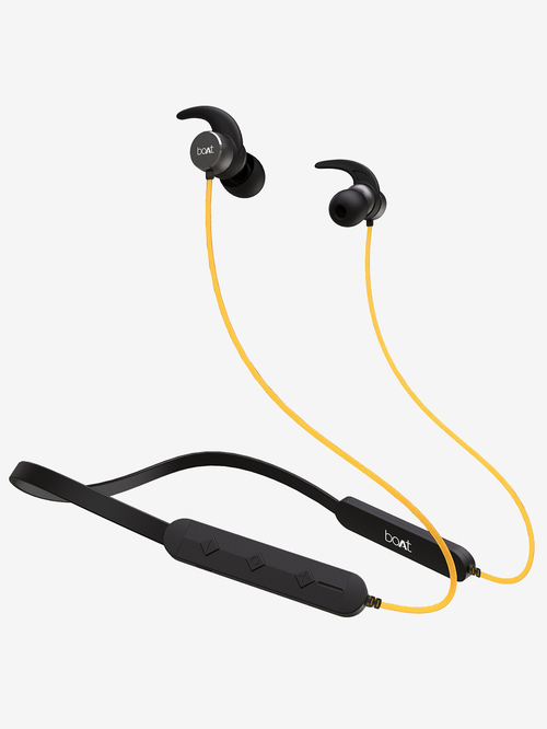 boAt Rockerz 255 Pro T Wireless Earphone with ASAP Charge, Enhanced Bass & Bt V5.0 (Blazing Yellow)