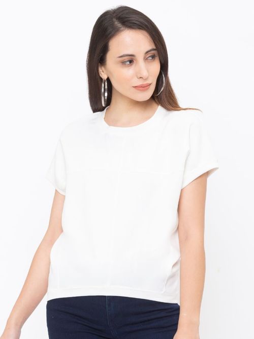 Globus White Loose Fit Top