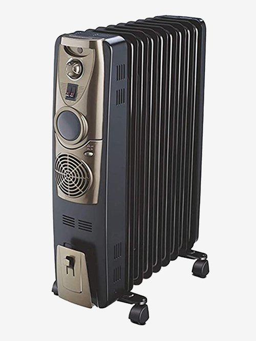 Bajaj Majesty RH 9F Plus 2400W Oil Filled Room Heater (Black/Copper)