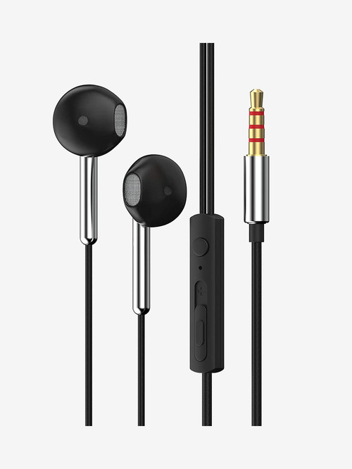 VISMAC Duke Wired Earphone with Mic (Black)