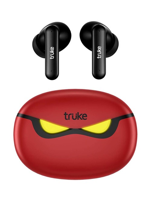 Truke BTG3 True Wireless Bluetooth Earbuds with Microphone (Red)